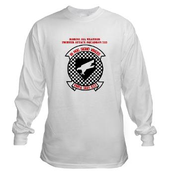 MAWFAS553 - A01 - 03 - Marine All Weather Fighter Attack Squadron 553 (VMFA(AW)-553) with Text - Long Sleeve T-Shirt