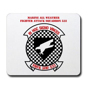 MAWFAS553 - M01 - 03 - Marine All Weather Fighter Attack Squadron 553 (VMFA(AW)-553) with Text - Mousepad