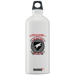 MAWFAS553 - M01 - 03 - Marine All Weather Fighter Attack Squadron 553 (VMFA(AW)-553) with Text - Sigg Water Bottle 1.0L