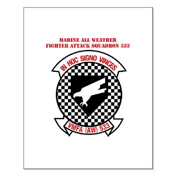 MAWFAS553 - M01 - 02 - Marine All Weather Fighter Attack Squadron 553 (VMFA(AW)-553) with Text - Small Poster