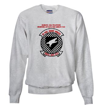 MAWFAS553 - A01 - 03 - Marine All Weather Fighter Attack Squadron 553 (VMFA(AW)-553) with Text - Sweatshirt