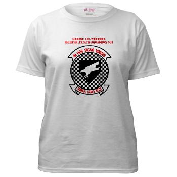 MAWFAS553 - A01 - 04 - Marine All Weather Fighter Attack Squadron 553 (VMFA(AW)-553) with Text - Women's T-Shirt