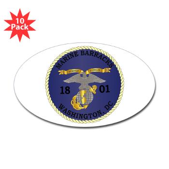 MBWDC - M01 - 01 - Marine Barracks, Washington, D.C. - Sticker (Oval 10 pk)