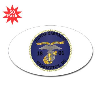 MBWDC - M01 - 01 - Marine Barracks, Washington, D.C. - Sticker (Oval 50 pk)