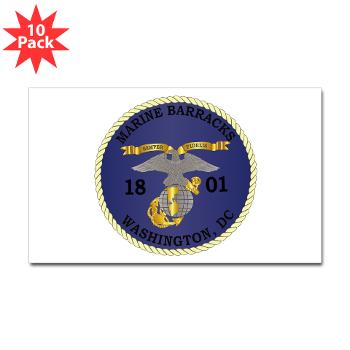 MBWDC - M01 - 01 - Marine Barracks, Washington, D.C. - Sticker (Rectangle 10 pk)