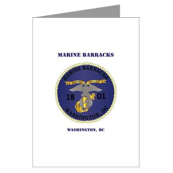 MBWDC - M01 - 02 - Marine Barracks, Washington, D.C. with Text - Greeting Cards (Pk of 20)