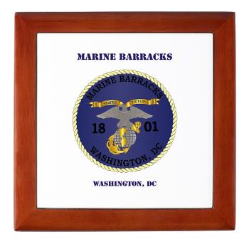 MBWDC - M01 - 03 - Marine Barracks, Washington, D.C. with Text - Keepsake Box