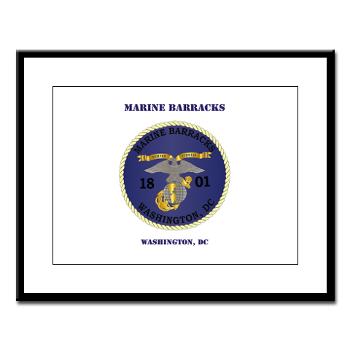 MBWDC - M01 - 02 - Marine Barracks, Washington, D.C. with Text - Large Framed Print