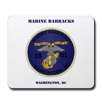 MBWDC - M01 - 03 - Marine Barracks, Washington, D.C. with Text - Mousepad