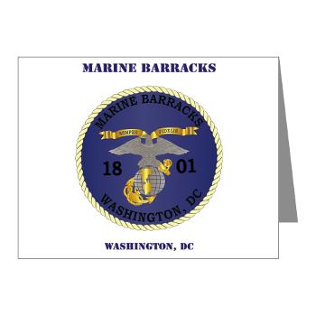 MBWDC - M01 - 02 - Marine Barracks, Washington, D.C. with Text - Note Cards (Pk of 20) - Click Image to Close