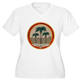 MCAGCCTP - A01 - 04 - Marine Corps Air Ground Combat Center Twentynine Palms - Women's V-Neck T-Shirt - Click Image to Close