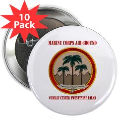 MCAGCCTP - M01 - 01 - Marine Corps Air Ground Combat Center Twentynine Palms with Text - 2.25" Button (10 pack) - Click Image to Close