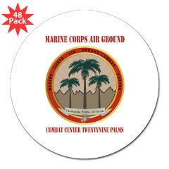 MCAGCCTP - M01 - 01 - Marine Corps Air Ground Combat Center Twentynine Palms with Text - 3" Lapel Sticker (48 pk)