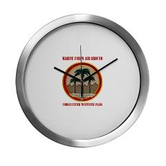 MCAGCCTP - M01 - 03 - Marine Corps Air Ground Combat Center Twentynine Palms with Text - Modern Wall Clock