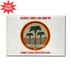 MCAGCCTP - M01 - 01 - Marine Corps Air Ground Combat Center Twentynine Palms with Text - Rectangle Magnet (100 pack)