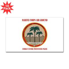 MCAGCCTP - M01 - 01 - Marine Corps Air Ground Combat Center Twentynine Palms with Text - Sticker (Rectangle 10 pk)