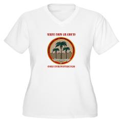 MCAGCCTP - A01 - 04 - Marine Corps Air Ground Combat Center Twentynine Palms with Text - Women's V-Neck T-Shirt