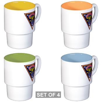 MCASB - M01 - 03 - Marine Corps Air Station Beaufort - Stackable Mug Set (4 mugs)