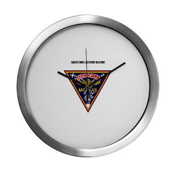 MCASB - M01 - 03 - Marine Corps Air Station Beaufort with Text - Modern Wall Clock