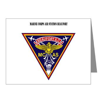MCASB - M01 - 02 - Marine Corps Air Station Beaufort with Text - Note Cards (Pk of 20)