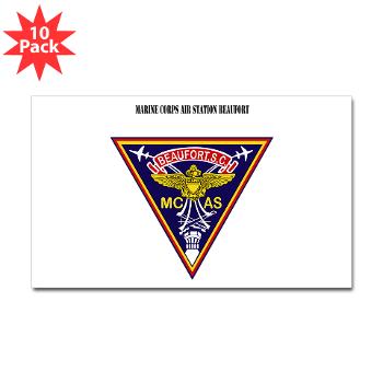 MCASB - M01 - 01 - Marine Corps Air Station Beaufort with Text - Sticker (Rectangle 10 pk)