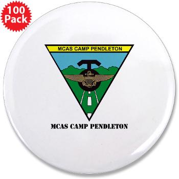 MCASCP - M01 - 01 - MCAS Camp Pendleton with Text - 3.5" Button (100 pack)