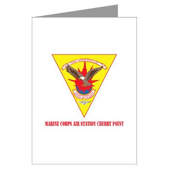 MCASCP - M01 - 02 - Marine Corps Air Station Cherry Point with Text - Greeting Cards (Pk of 10)