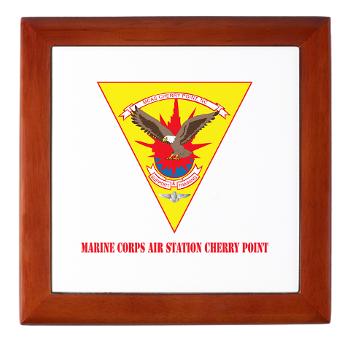MCASCP - M01 - 03 - Marine Corps Air Station Cherry Point with Text - Keepsake Box