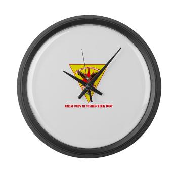 MCASCP - M01 - 03 - Marine Corps Air Station Cherry Point with Text - Large Wall Clock
