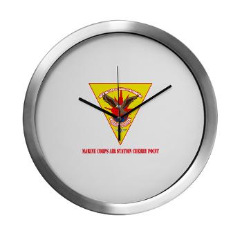 MCASCP - M01 - 03 - Marine Corps Air Station Cherry Point with Text - Modern Wall Clock