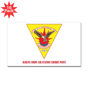 MCASCP - M01 - 01 - Marine Corps Air Station Cherry Point with Text - Sticker (Rectangle 10 pk)