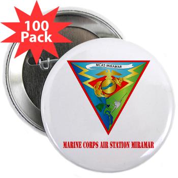 MCASM - M01 - 01 - Marine Corps Air Station Miramar with Text - 2.25" Button (100 pack)