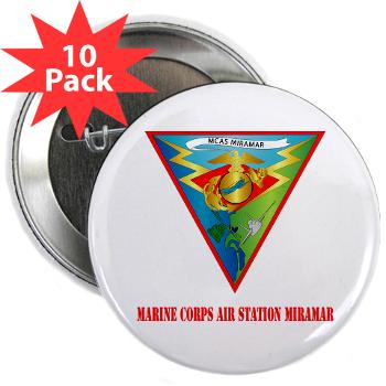 MCASM - M01 - 01 - Marine Corps Air Station Miramar with Text - 2.25" Button (10 pack)
