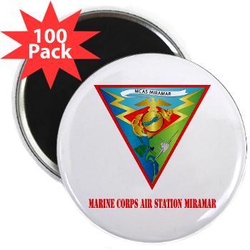 MCASM - M01 - 01 - Marine Corps Air Station Miramar with Text - 2.25" Magnet (100 pack)