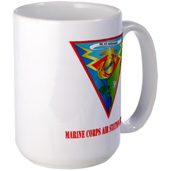 MCASM - M01 - 03 - Marine Corps Air Station Miramar with Text - Large Mug