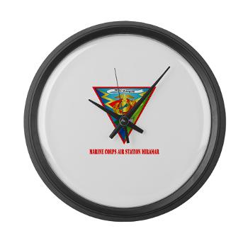 MCASM - M01 - 03 - Marine Corps Air Station Miramar with Text - Large Wall Clock