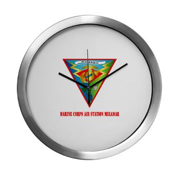 MCASM - M01 - 03 - Marine Corps Air Station Miramar with Text - Modern Wall Clock - Click Image to Close