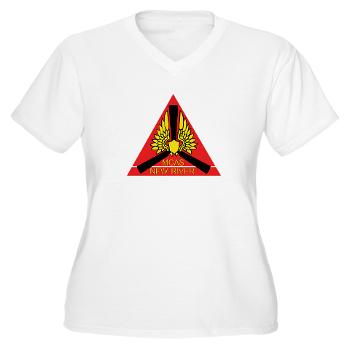 MCASNR - A01 - 04 - Marine Corps Air Station New River - Women's V-Neck T-Shirt