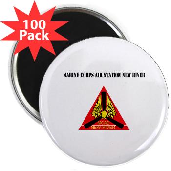 MCASNR - M01 - 01 - Marine Corps Air Station New River with Text - 2.25" Magnet (100 pack)