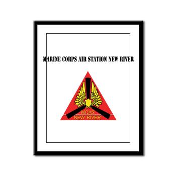 MCASNR - M01 - 02 - Marine Corps Air Station New River with Text - Framed Panel Print