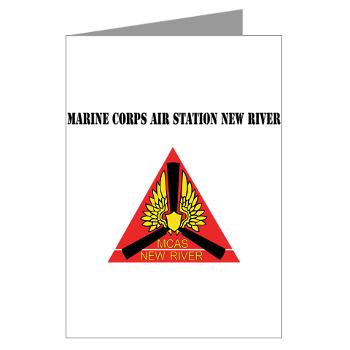 MCASNR - M01 - 02 - Marine Corps Air Station New River with Text - Greeting Cards (Pk of 10)