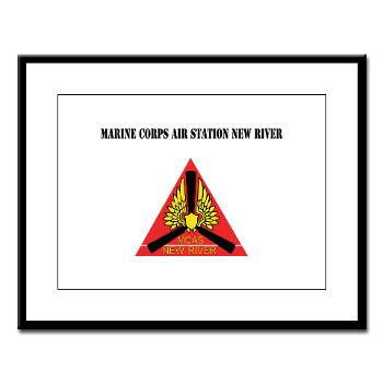 MCASNR - M01 - 02 - Marine Corps Air Station New River with Text - Large Framed Print