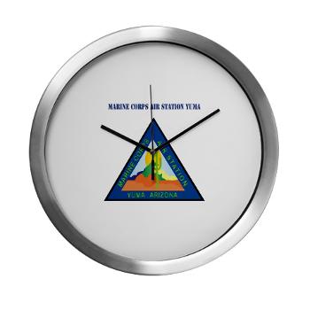 MCASY - M01 - 03 - Marine Corps Air Station Yuma with Text - Modern Wall Clock