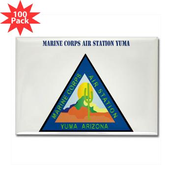 MCASY - M01 - 01 - Marine Corps Air Station Yuma with Text - Rectangle Magnet (100 pack)