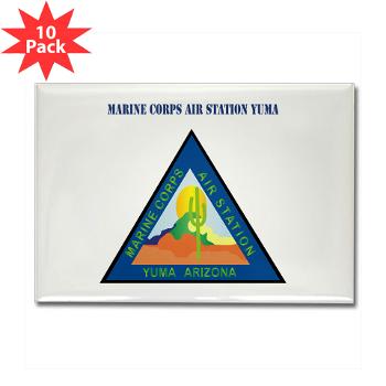 MCASY - M01 - 01 - Marine Corps Air Station Yuma with Text - Rectangle Magnet (10 pack) - Click Image to Close