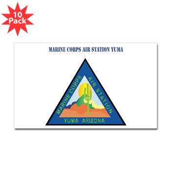 MCASY - M01 - 01 - Marine Corps Air Station Yuma with Text - Sticker (Rectangle 10 pk)