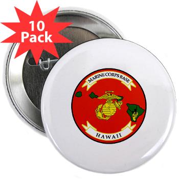 MCBH - M01 - 01 - Marine Corps Base Hawaii - 2.25" Button (10 pack)