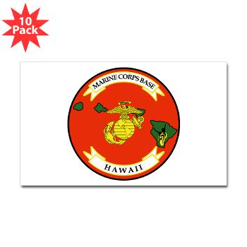 MCBH - M01 - 01 - Marine Corps Base Hawaii - Sticker (Rectangle 10 pk)