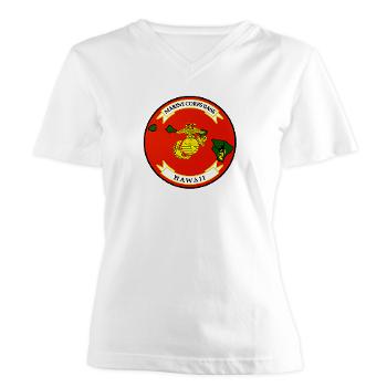 MCBH - A01 - 04 - Marine Corps Base Hawaii - Women's V-Neck T-Shirt - Click Image to Close