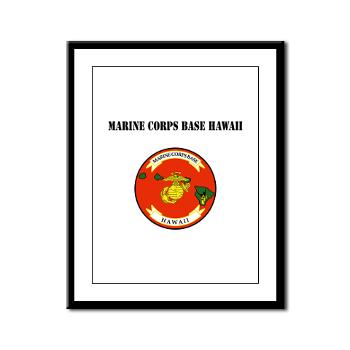 MCBH - M01 - 02 - Marine Corps Base Hawaii with Text - Framed Panel Print